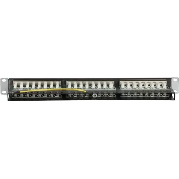 DS-IT CAT6 FTP 48-portový 19 palcový 2U tienený patch panel, čierny