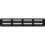 DSIT DS-Patch6-48UTP CAT6 UTP 19 palcový 48-portový sieťový patch panel, 1U, čierny