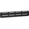 DSIT DS-Patch6-48UTP CAT6 UTP 19 palcový 48-portový sieťový patch panel, 1U, čierny
