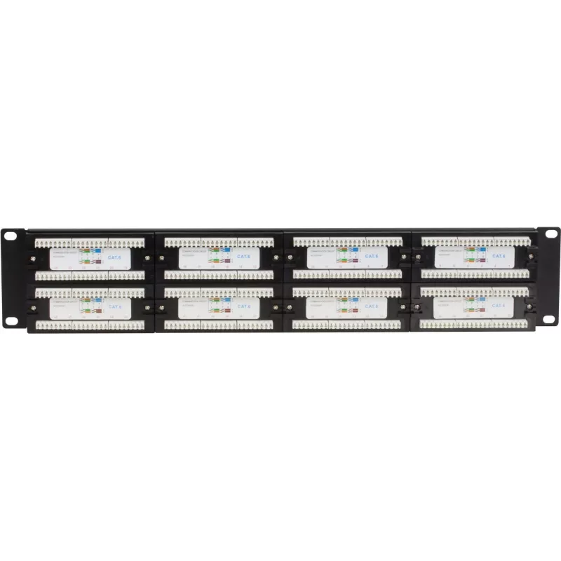 DSIT DS-Patch6-48UTP CAT6 UTP 19 palcový 48-portový sieťový patch panel, 1U, čierny