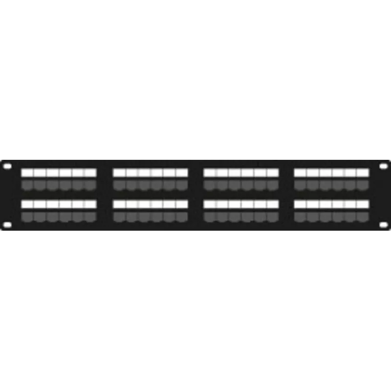 DSIT DS-Patch6-48UTP CAT6 UTP 19 palcový 48-portový sieťový patch panel, 1U, čierny
