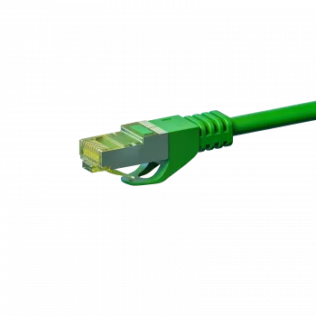 DSIT Cat.7 S/FTP PiMF sieťový patch kábel, RJ45, zelený, 0,25 m