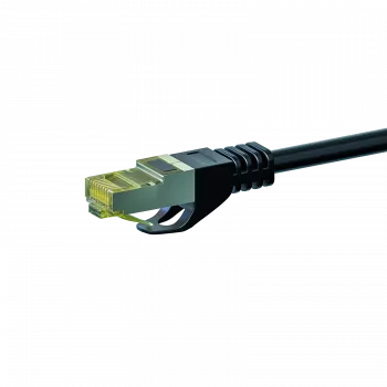 DSIT Cat.7 S/FTP PiMF RJ45 sieťový patch kábel, 1,5 m, čierny