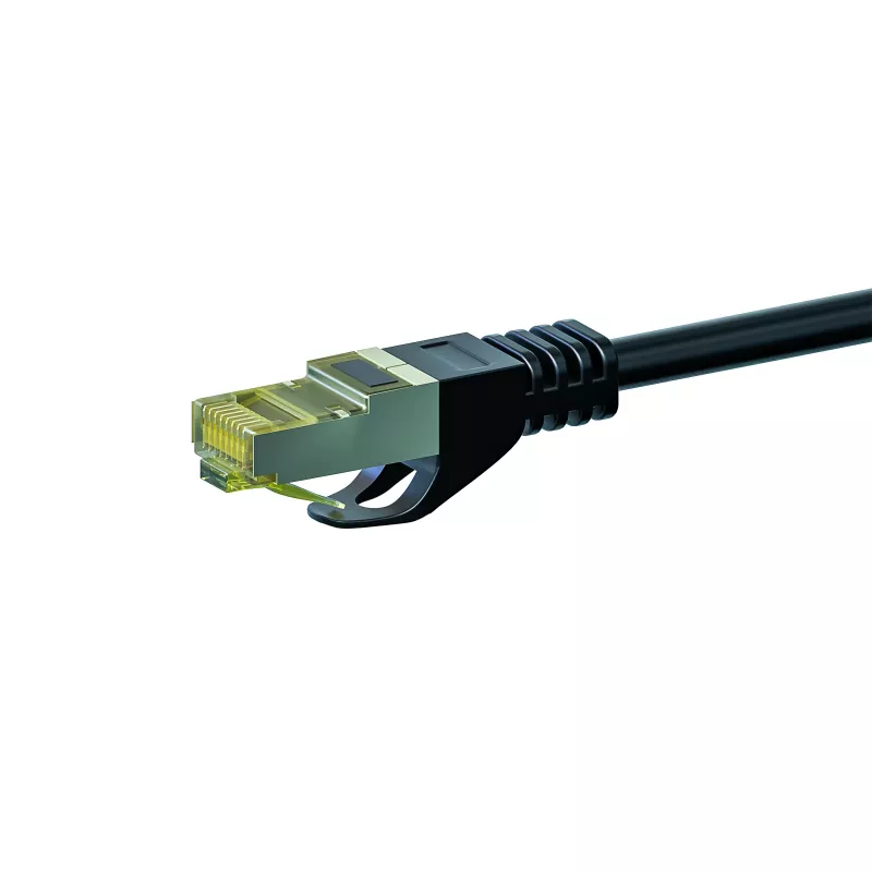 DSIT Cat.7 S/FTP PiMF RJ45 sieťový patch kábel, 30 m, čierny