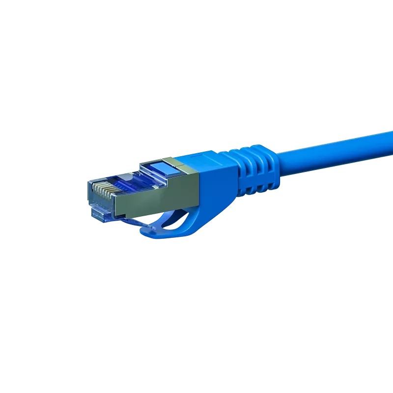 DSIT Cat 6a S/FTP LSOH sieťový patch kábel, 5 m, modrý