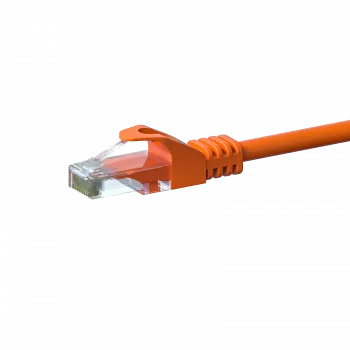DSIT CAT 6 U/UTP sieťový patch kábel, 2 m, oranžová, CCA, RJ45, 250 MHz, Gigabit Ethernet