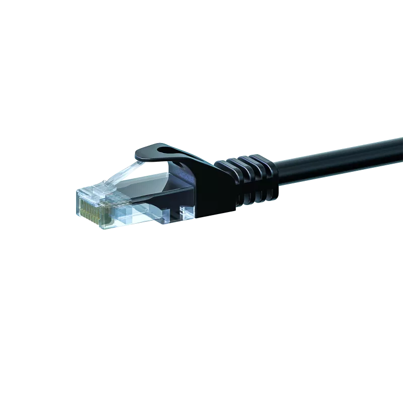 DSIT CAT5e U/UTP sieťový kábel, 20 m, čierny, 100% meď, RJ45, Gigabit Ethernet