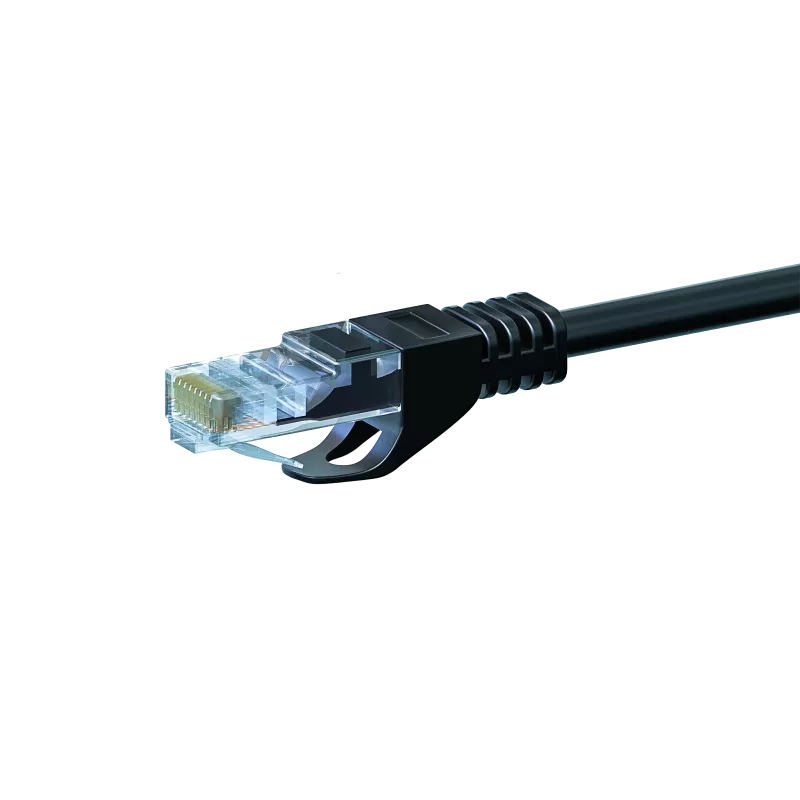 DSIT CAT 5e U/UTP sieťový patch kábel, 0,25 m, čierna, CCA, RJ45, Gigabit Ethernet