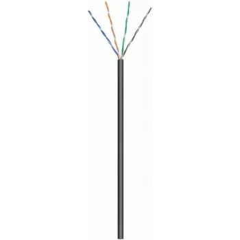 DSIT CAT6 vonkajší sieťový kábel, U/UTP, AWG 24/7 (flexibilný), 305 m, čierna, CCA