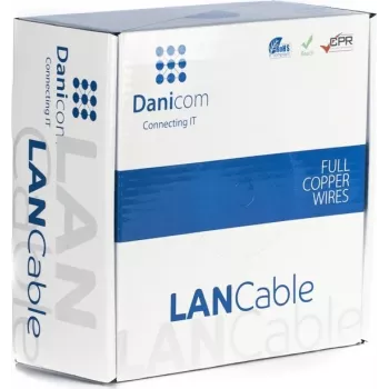 DSIT DANICOM CAT6 UTP 100 m kábel s plným jadrom - LSZH (Dca)