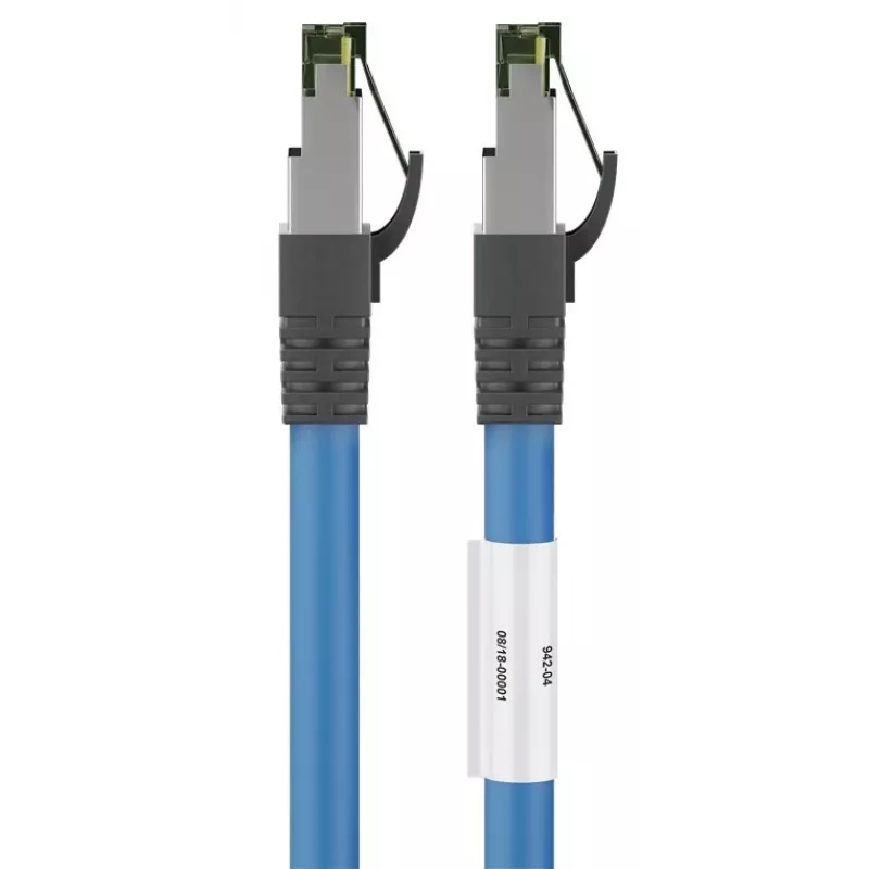 DSIT RJ45 sieťový kábel S/FTP PiMF CAT 8 patch kábel modrý 0,50 m