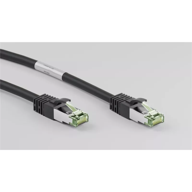 DSIT RJ45 sieťový kábel S/FTP PiMF CAT 8 kábel čierny 0,25 m