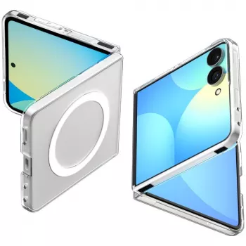 SPIGEN AirSkin MagSafe puzdro Galaxy Z Flip 8 transparentná/biela