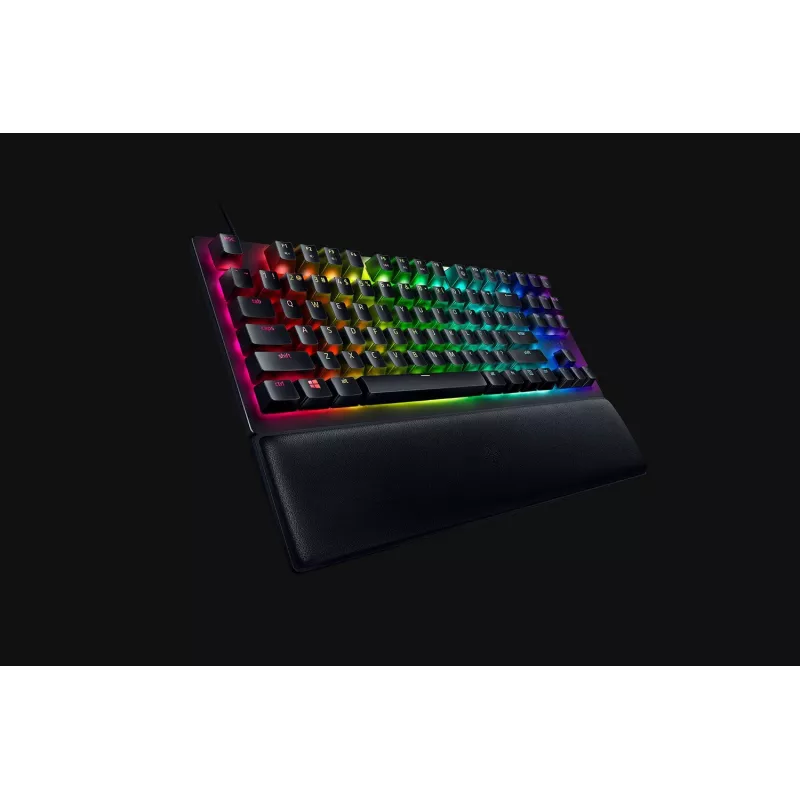 Razer Huntsman V2 Tenkeyless drôtová optická herná klávesnica, spínače Clicky Purple, severské rozloženie, RGB, čierna (RZ03-03941300-R3N1)
