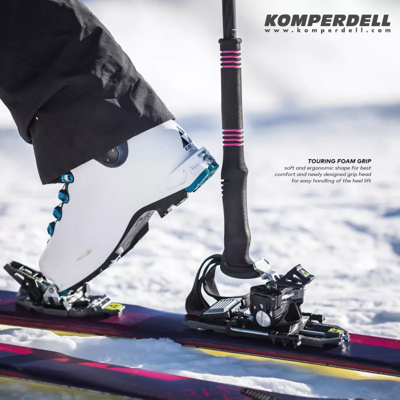 Komperdell Carbon C2 Ultralight skialpinistické palice - čierna/oranžová