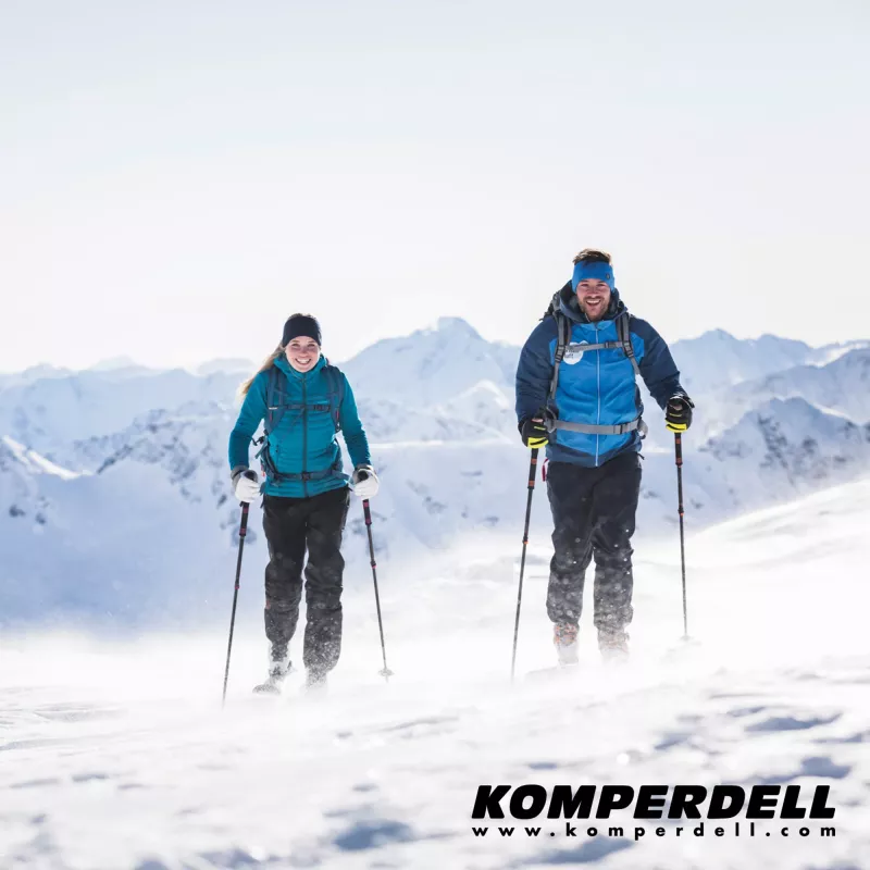 Komperdell Carbon C2 Ultralight skialpinistické palice - čierna/oranžová
