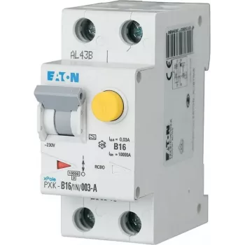 Eaton PXK-B16/1N/003-F RCBO kombinovaný istič, B16 1P+N 30mA Typ A, 230V, 6kA, 2TE