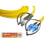 Duplexný jednovidový optický patch kábel Lightwin LDP-09 FC-SC 10.0, FC na SC, OS2, 10 m, Žltý