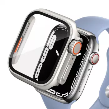 TECH-PROTECT DEFENSE360 Apple Watch 4/5/6/SE (44mm) titán/oranžové odolné puzdro s integrovaným remienkom