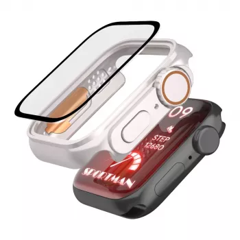 TECH-PROTECT DEFENSE360 Apple Watch 4/5/6/SE (44mm) titán/oranžové odolné puzdro s integrovaným remienkom