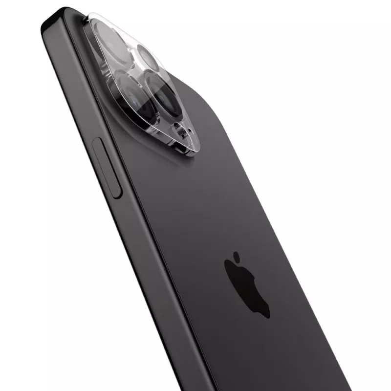 Spigen Optik TR ochrana kamery objektívu balenie 2 ks pre iPhone 14 Pro/Pro Max & 15 Pro/Pro Max - krištáľovo číra