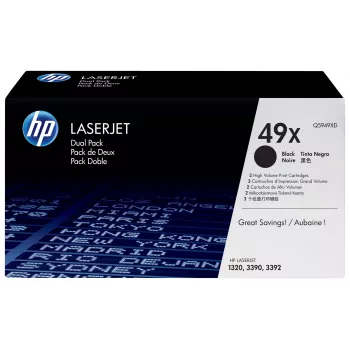 HP 49X High Yield čierne tonerové kazety dvojbalenie (Q5949XD)