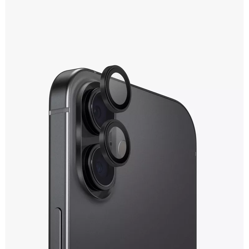 Hliníkový ochranný kryt objektívu fotoaparátu UNIQ Optix s aplikátorom pre Apple iPhone 17, Modrý