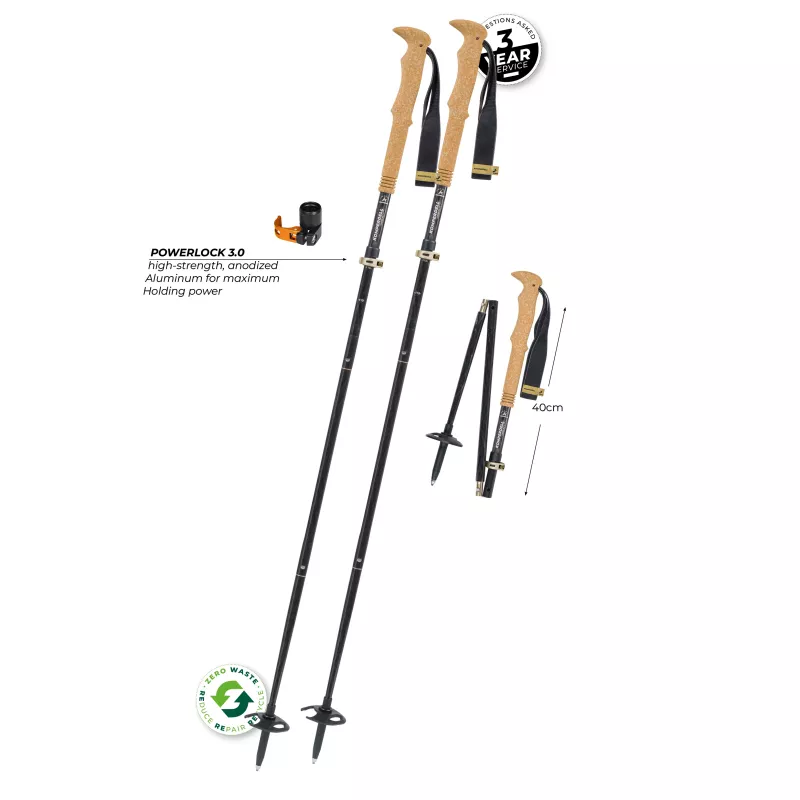 Komperdell FX Lite Carbon Vario Summit Compact trekingové palice - titán