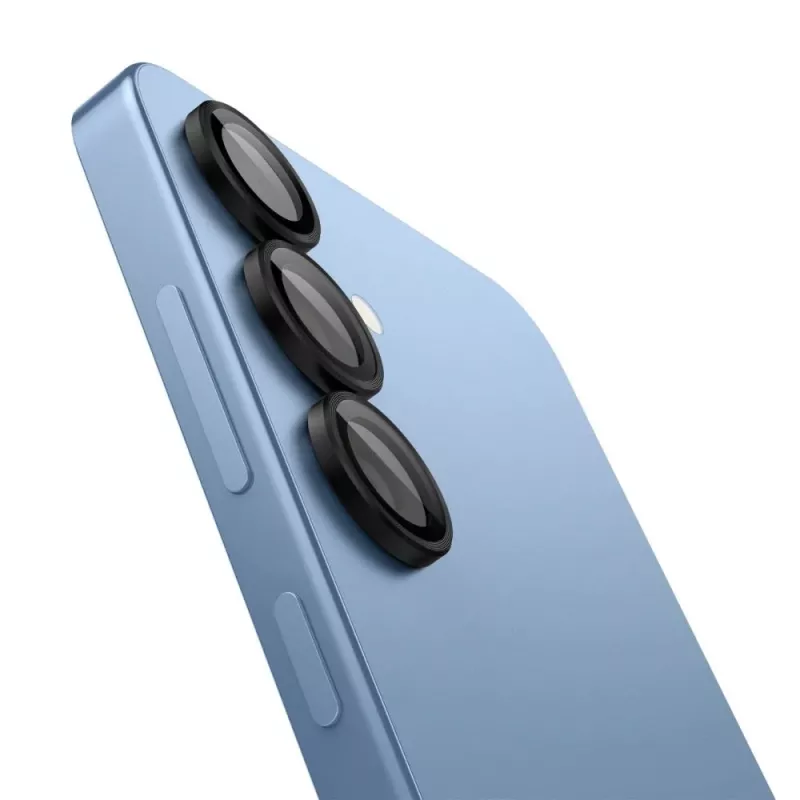 Spigen Optik Pro Glas.tR EZ Fit ochrana kamery 2 balenie pre Samsung Galaxy S25 - čierna