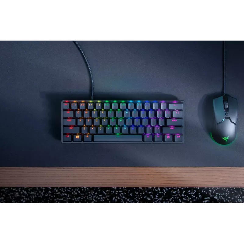 Razer Huntsman Mini 60% drôtová optomechanická herná klávesnica, severské rozloženie, RGB, čierna (RZ03-03391300-R3N1)