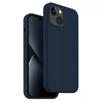 UNIQ Lino Marine Blue puzdro pre iPhone 14 Plus / 15 Plus 6,7 palca