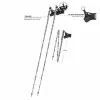Bežecké palice Komperdell FXP Carbon The Erlkonig 130 cm, Čierne/Biele