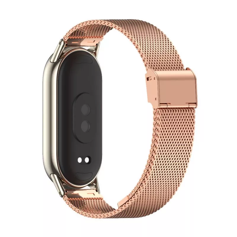 Tech-Protect MilaneseBand remienok z nehrdzavejúcej ocele pre Xiaomi Smart Band 8, ružové zlato
