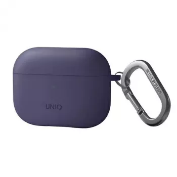 UNIQ Nexo silikónové puzdro s ušnými háčikmi na Apple AirPods Pro 2. generácia (2022/2023) - figová fialová