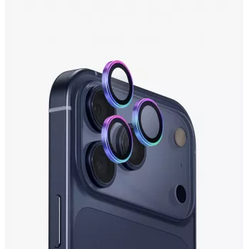 UNIQ Optix hliníková ochrana kamery a šošoviek na iPhone 17 Pro / 17 Pro Max s aplikátorom, opal