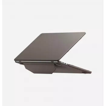 UNIQ Lyden Versa pevné puzdro folio na MacBook Air 13 palcov (M2 2022 / M3 2024 / M4 2025 / M5 2026), sivá