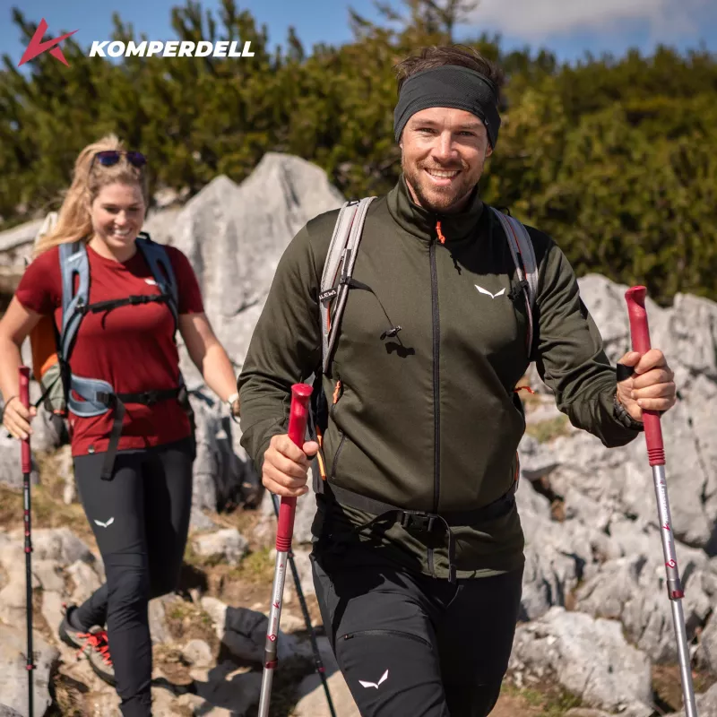 Komperdell Carbon Pro Zero Compact turistické palice - Malbec