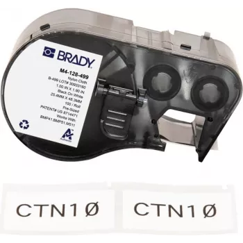 Brady B-427 samolaminovacia vinylová etiketová sada pre BMP21-PLUS, BMP21-LAB, M210, M211 – 25,4 mm x 19,05 mm, biela/transparentná, permanentný akryl, termotransfer (M4-128-499)