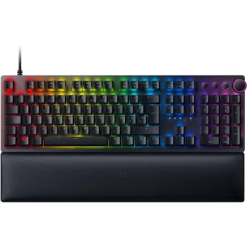 Drôtová optická herná klávesnica Razer Huntsman V2, Linear Red spínače, severské rozloženie, RGB, čierna (RZ03-03930600-R3N1)