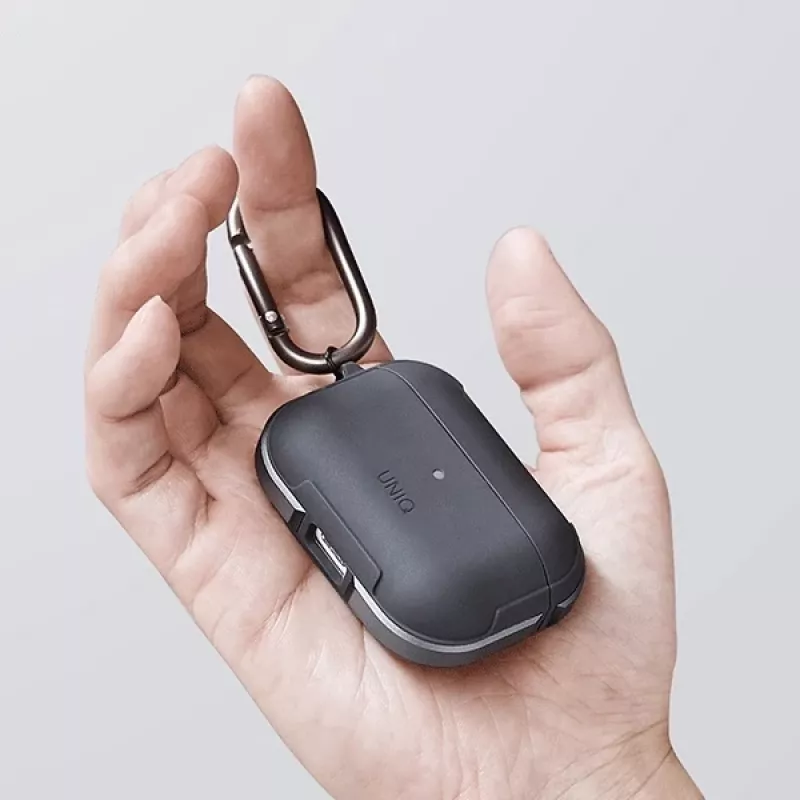 UNIQ Valencia antibakteriálne puzdro pre AirPods Pro – polnočná čierna