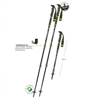 Komperdell Carbon Pro Zero turistické palice, zelená