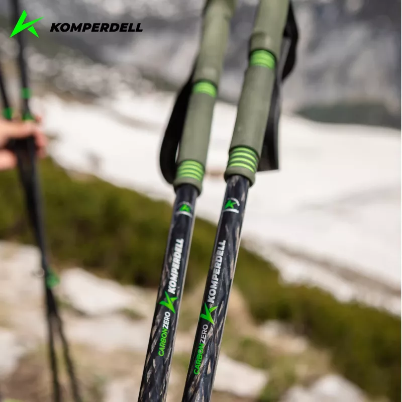 Trekingové palice Komperdell Carbon Pro Zero, Zelené