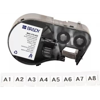Brady M4C-375-422 samolaminovacia vinylová etiketová kazeta pre tlačiarne BMP41/BMP51/BMP53/M511, biela, 25,4 mm x 6,4 m