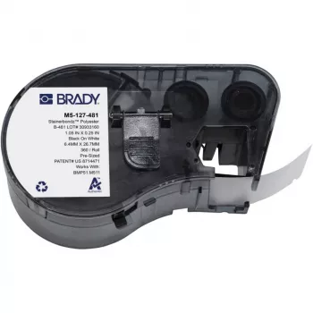 BRADY BMP51/BMP53/M511 samolaminovacia vinylová etiketová kazeta, biela/transparentná, 25,4 mm x 25,4 mm, 250 etikiet