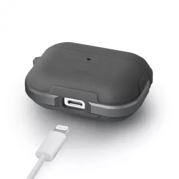 UNIQ Valencia antibakteriálne puzdro pre AirPods Pro - Gunmetal sivá
