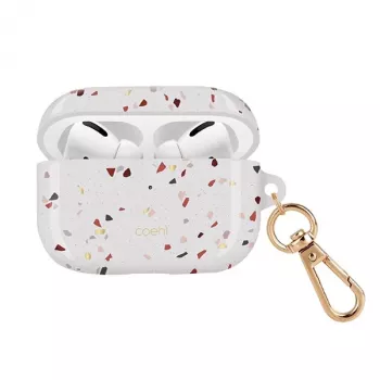 UNIQ Coehl Terrazzo puzdro pre Apple AirPods Pro - prírodná biela