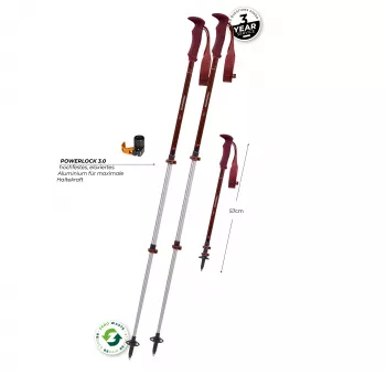 Komperdell Trailmaster Zero Compact trekkingové palice - Malbec