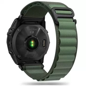 TECH-PROTECT NYLON PRO náramok pre Garmin Fenix 5 / 6 / 6 Pro / 7, 22 mm QuickFit, vojenská zelený