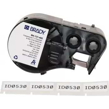 Brady FreezerBondz II polyesterové etikety, čierna na bielej, 12,70 x 25,40 mm, permanentné, 180 etikiet (M4-131-492)