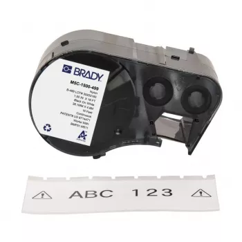 BRADY M5C-1500-499 samolaminovacia vinylová etiketová rolka pre BMP51/BMP53/M511, 12,7 mm x 6,4 m, biela